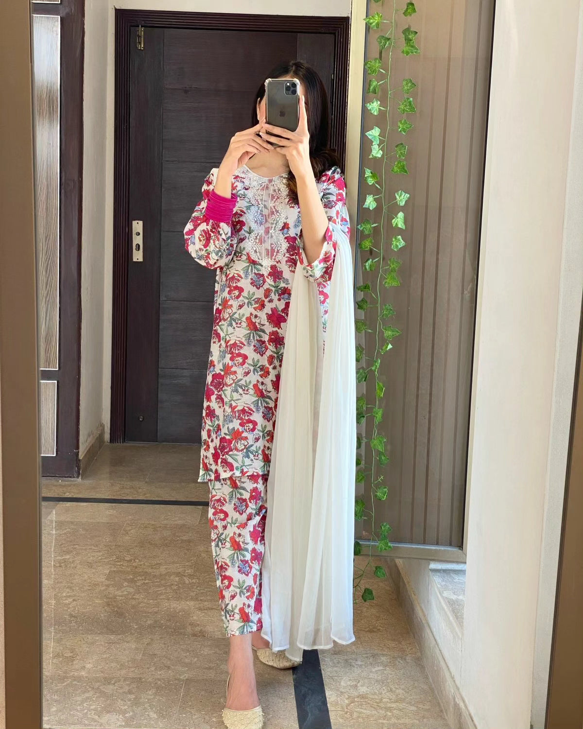 2-PIECE Stitched 90/70 Lawn Dress Premium Quality in one line ..