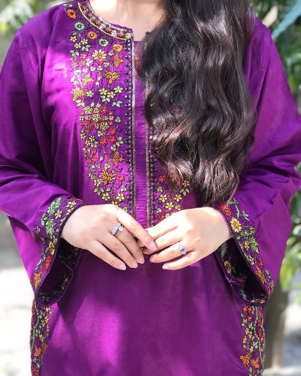 Pocket Sequence Embroidered 2-PIECE