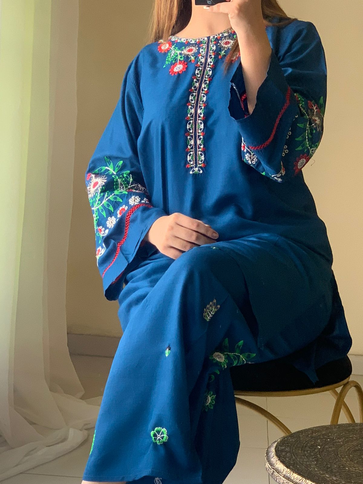 Zar-e-Hina 2-Piece Stitched Embroidered Dress Premium Quality