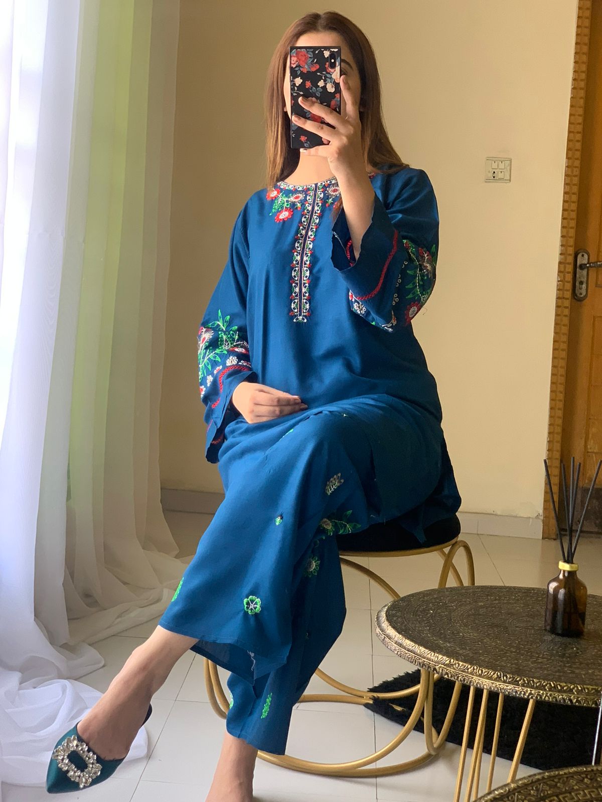 Zar-e-Hina 2-Piece Stitched Embroidered Dress Premium Quality