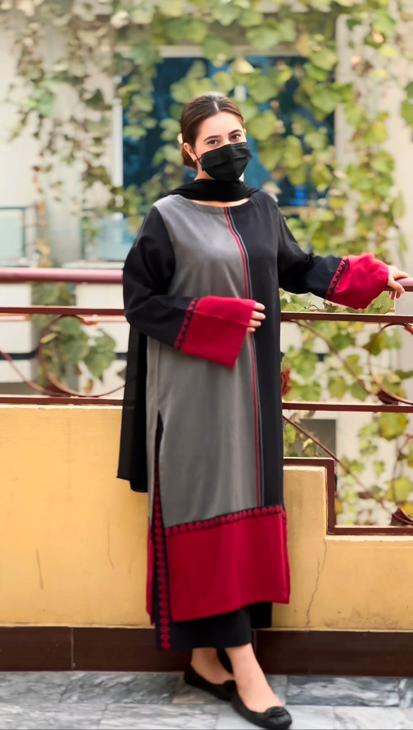 Long Length 2-Piece Stitched Dress Premium Quality