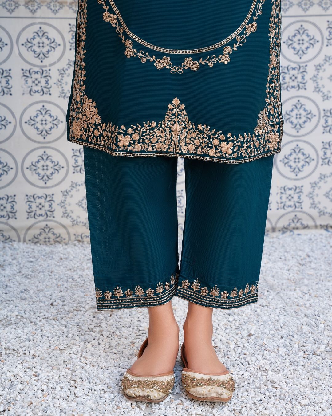 2-Piece Stitched Sequence Embroidered Dress Premium Quality SHOP ONLINE