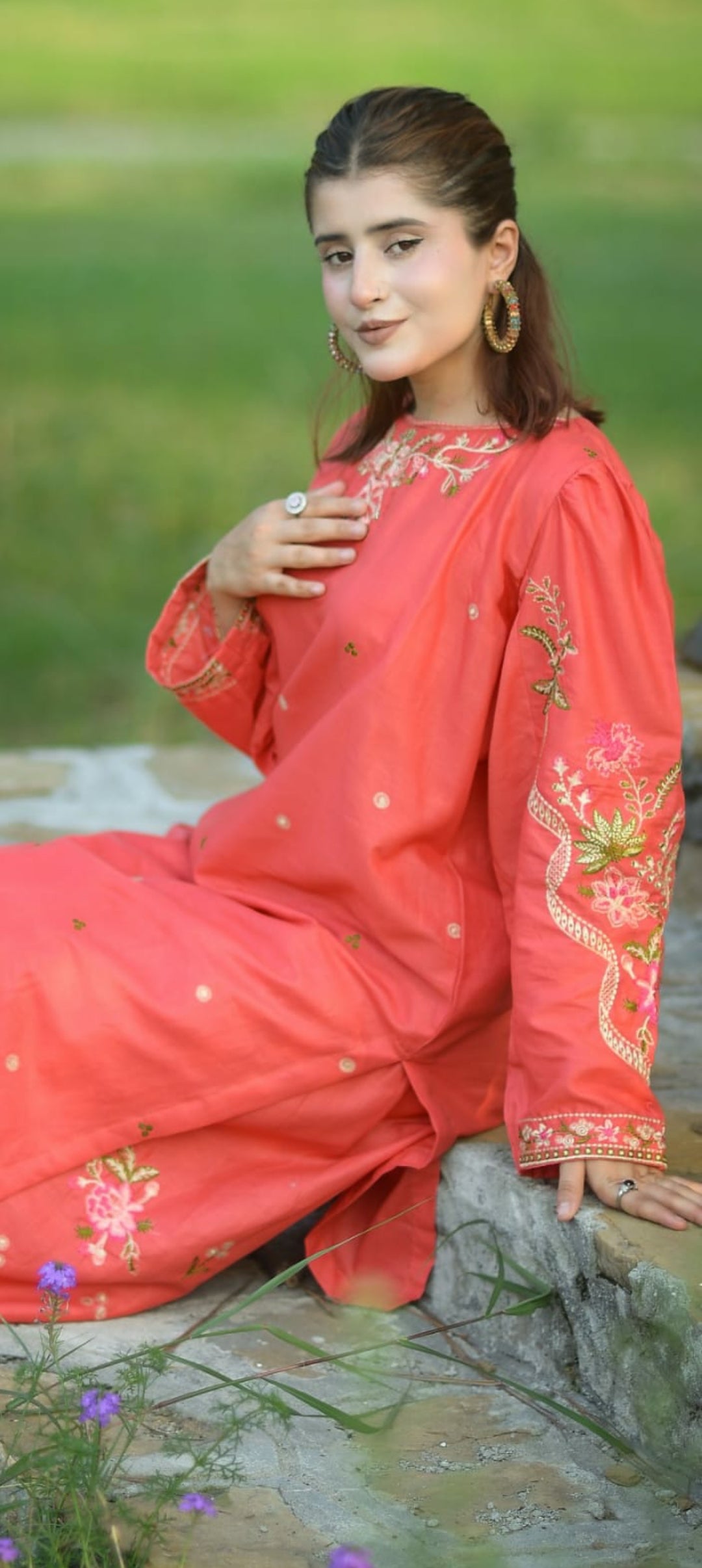 2-Piece Stitched Embroidered Dress Premium Quality