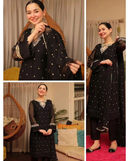 3 Pes Dress For Women And Young Girls Unique And Elegant Premium Quality Embroidered