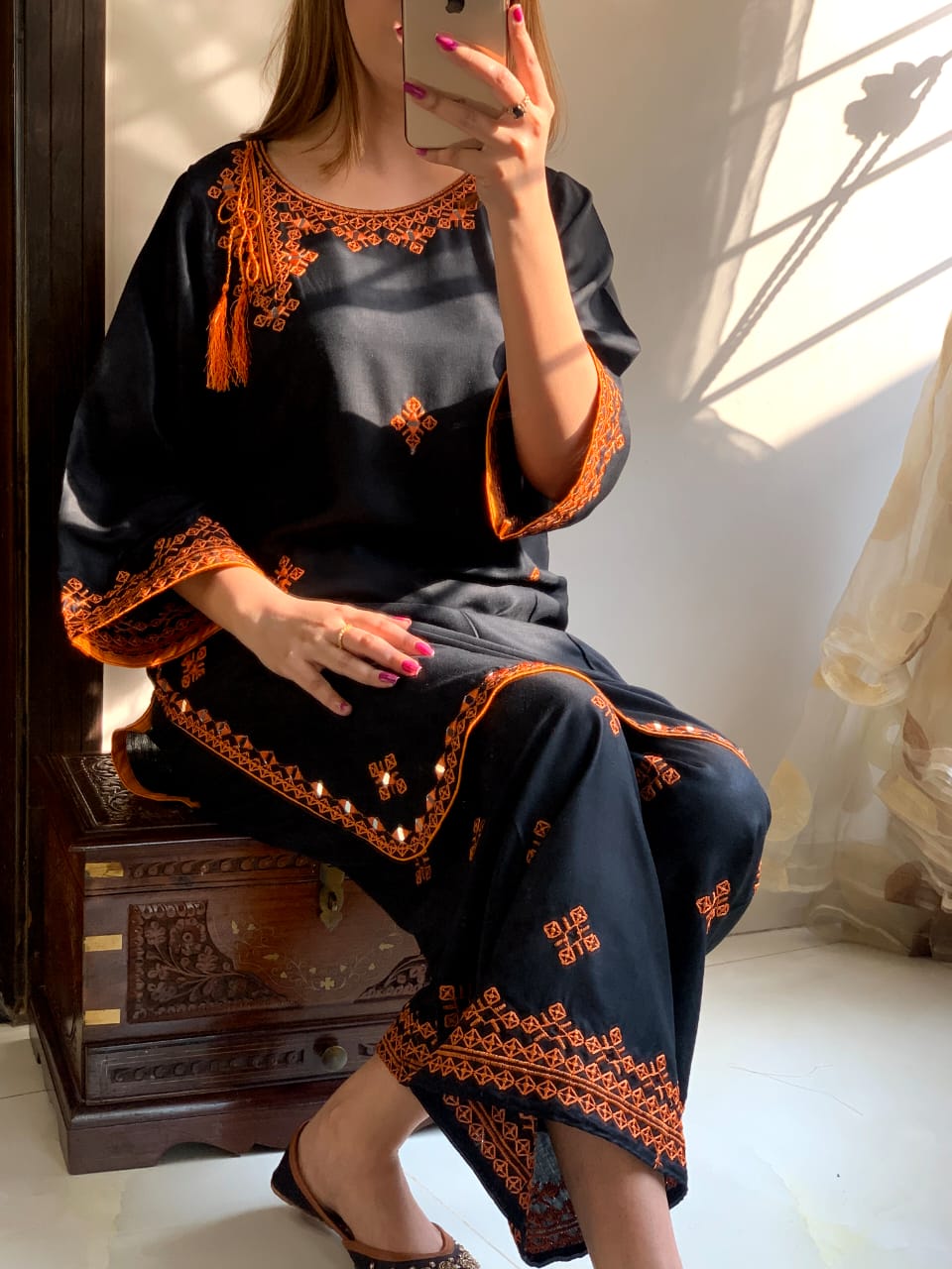 2-Piece Stitched Dress Premium Quality Balochi Embroidered Style