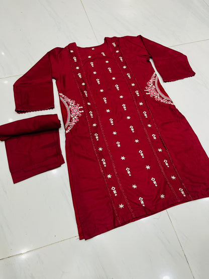 2-Piece Stitched Dress Premium Quality