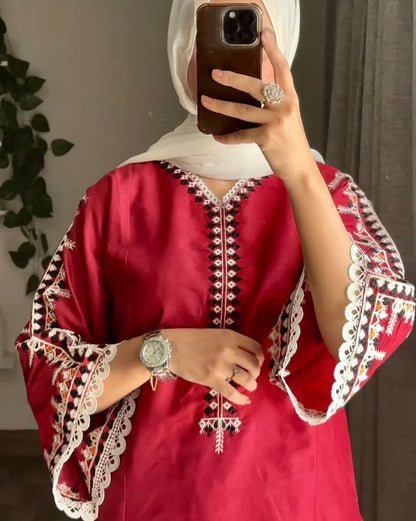2-PIECE Stitched Multi Colour Embroidered Dress Premium Quality