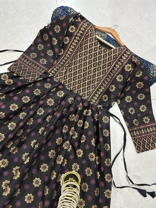 2-Piece Stitched Fancy Maxi Dress Premium Quality