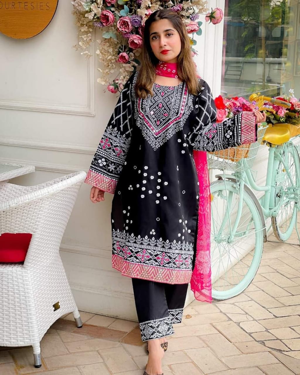 Chunri Silk 3-PIECE Stitched Dress Premium Quality