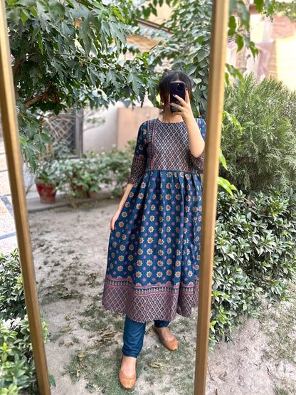 2-Piece Stitched Fancy Maxi Dress Premium Quality