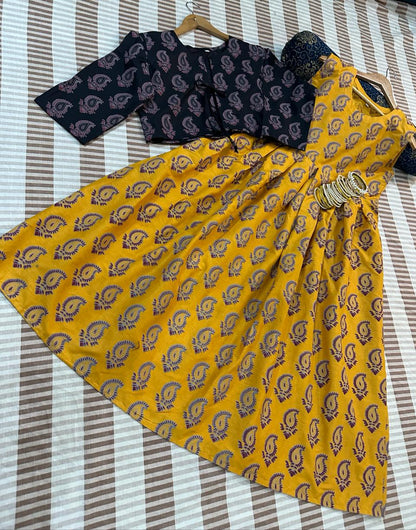 2-Piece Stitched Maxi With Koti Dress Premium Quality