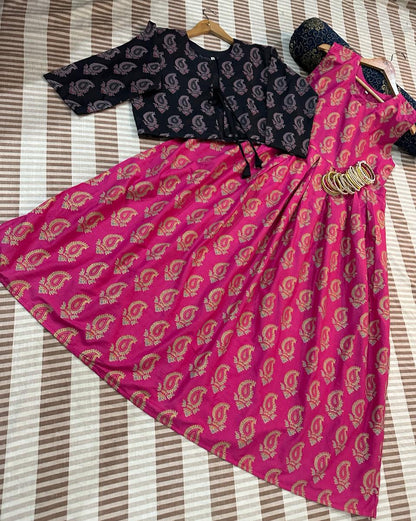 2-Piece Stitched Maxi With Koti Dress Premium Quality