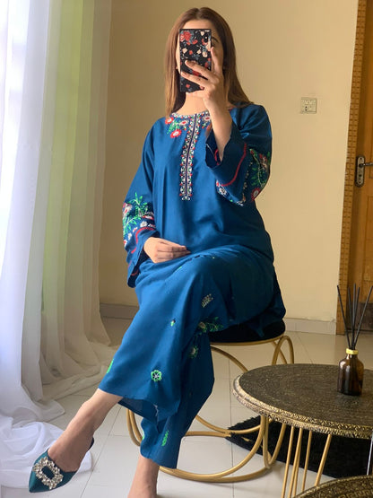 Zar-e-Hina 2-Piece Stitched Embroidered Dress Premium Quality