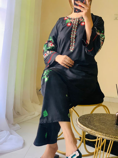 Zar-e-Hina 2-Piece Stitched Embroidered Dress Premium Quality