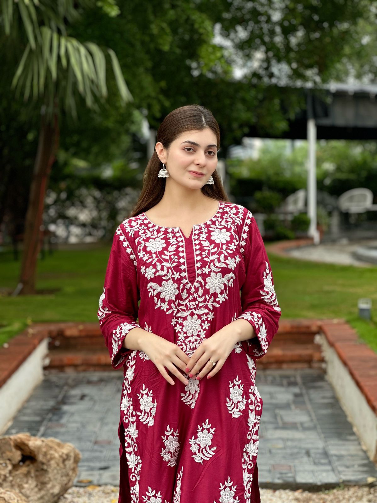 Indian Chicken Kari Long Length 2-Piece Stitched Dress Premium Quality