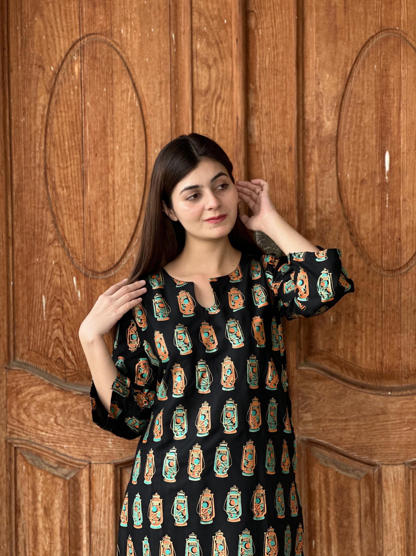 Lal-Tain Printed 2-PIECE Stitched Dress Premium Quality