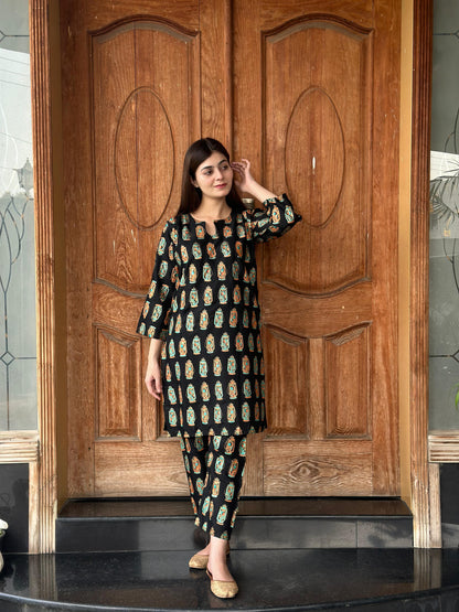 Lal-Tain Printed 2-PIECE Stitched Dress Premium Quality