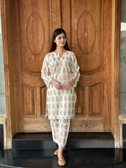 Lal-Tain Printed 2-PIECE Stitched Dress Premium Quality