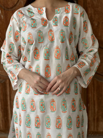 Lal-Tain Printed 2-PIECE Stitched Dress Premium Quality