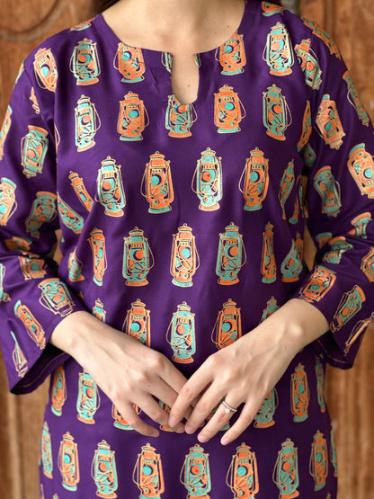 Lal-Tain Printed 2-PIECE Stitched Dress Premium Quality