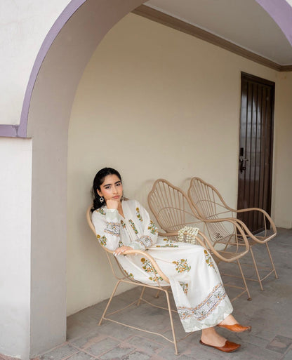 3-Piece Stitched Maxi Dress Premium Quality
