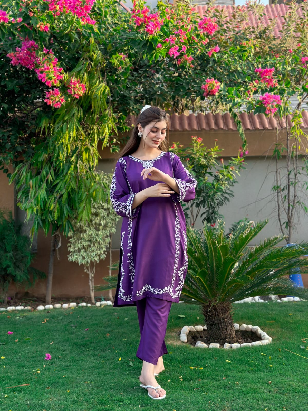 2-Piece Stitched Embroidered Dress Premium Quality