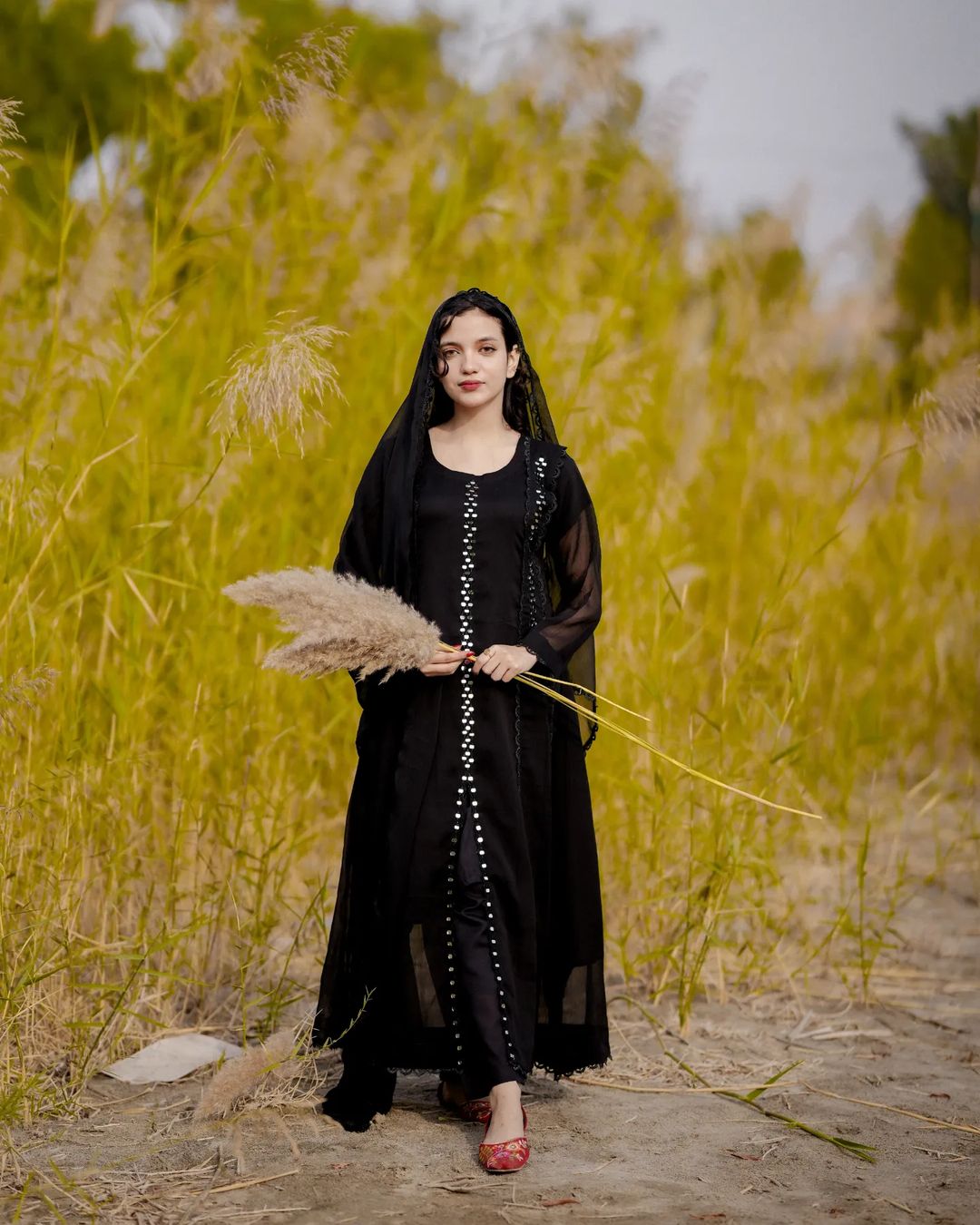 3-Piece Stitched Chiffon Maxi Dress Premium Quality