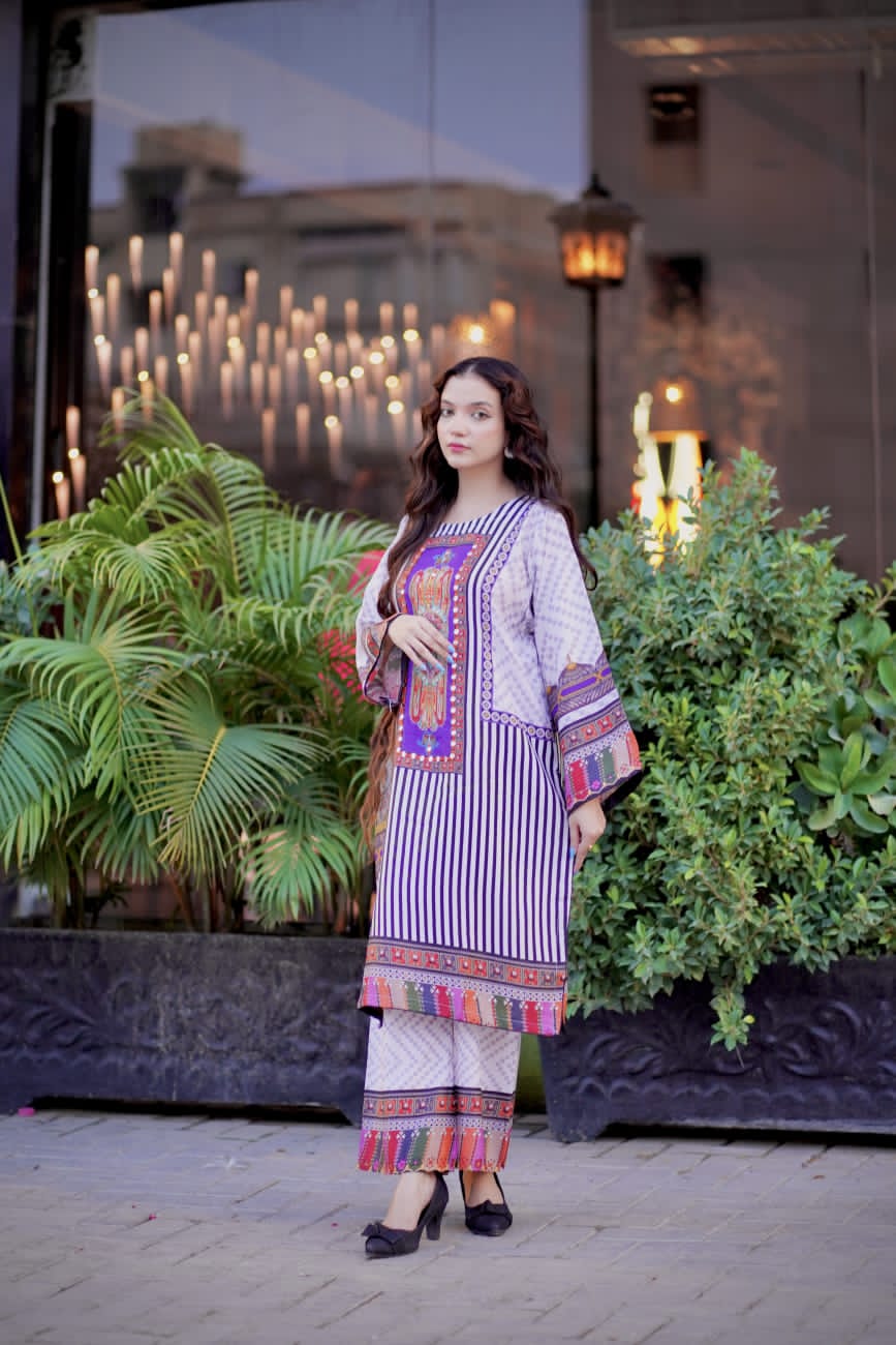 2-piece Stitched Dress Viscous