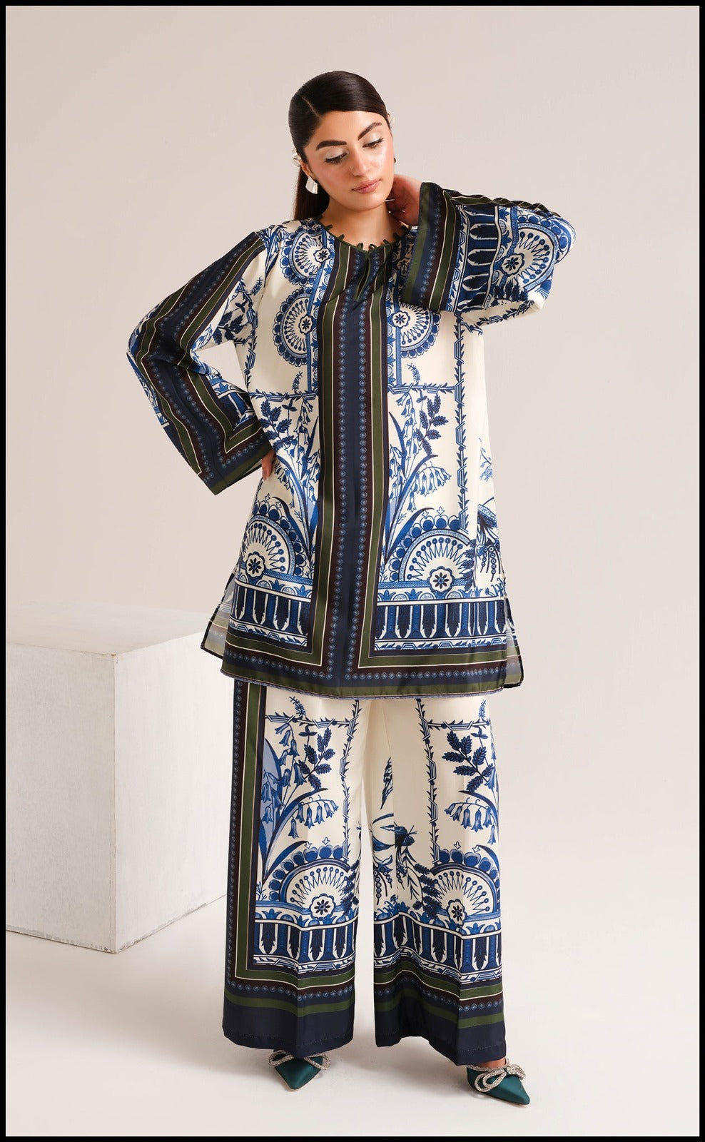 Premium China Grip 2-Piece Stitched Dress