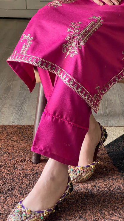 Premium Quality 2-Piece Stitched Embroidered Dress