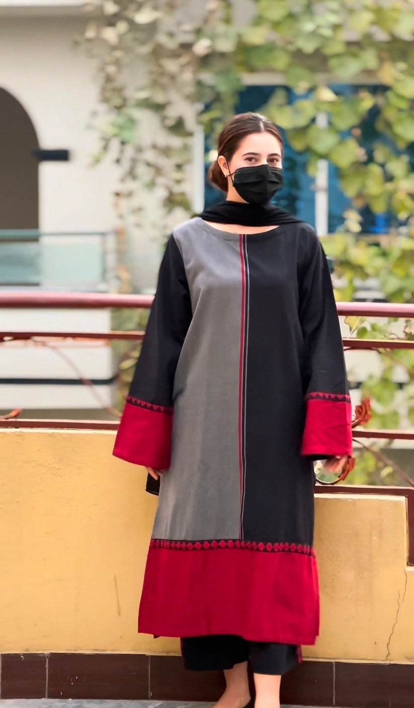 Long Length 2-Piece Stitched Dress Premium Quality