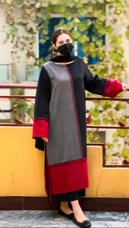 Long Length 2-Piece Stitched Dress Premium Quality