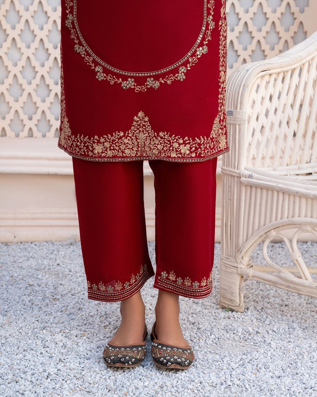 2-Piece Stitched Sequence Embroidered Dress Premium Quality SHOP ONLINE
