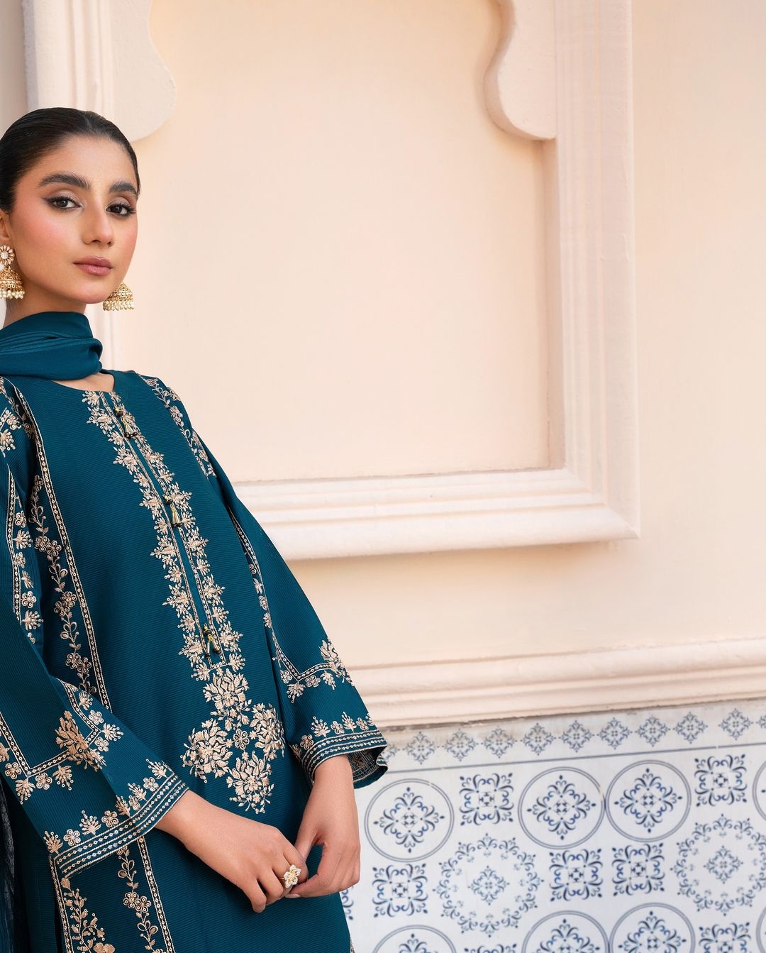 2-Piece Stitched Sequence Embroidered Dress Premium Quality SHOP ONLINE