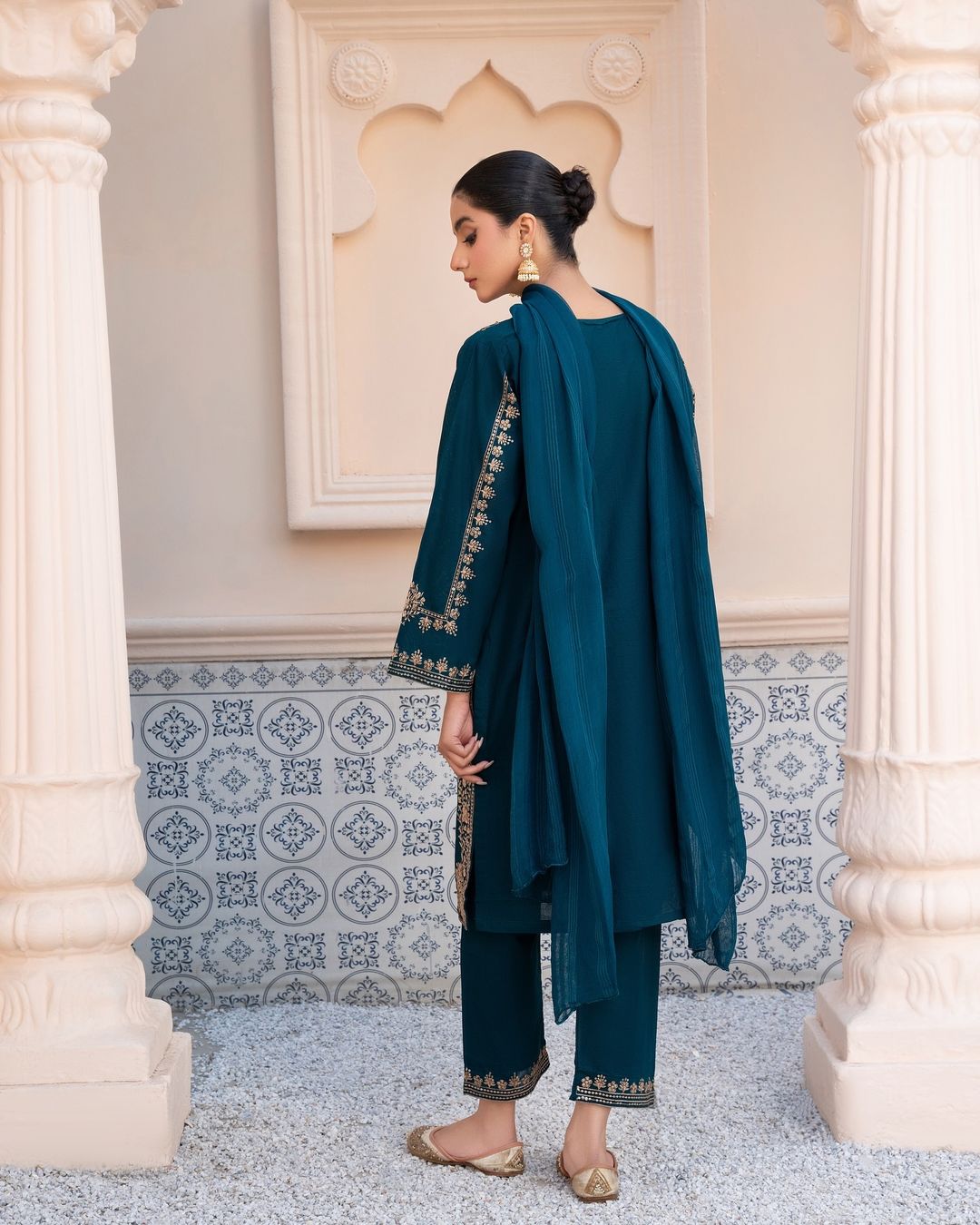 2-Piece Stitched Sequence Embroidered Dress Premium Quality SHOP ONLINE