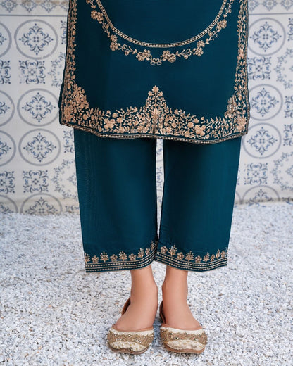 2-Piece Stitched Sequence Embroidered Dress Premium Quality SHOP ONLINE