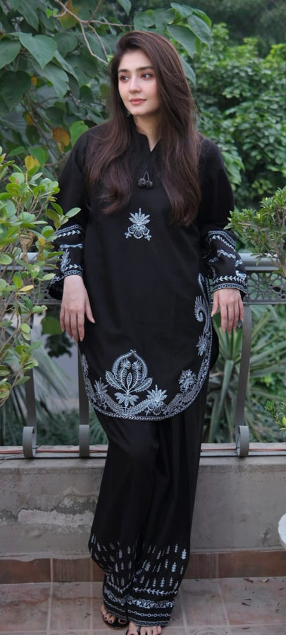 PREMIUM QUALITY 2-PIECE STICHED EMBROIDERED DRESS