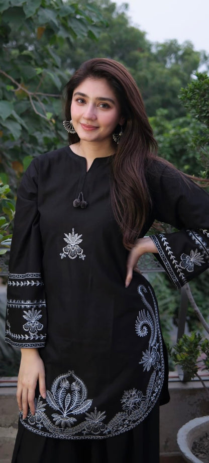 PREMIUM QUALITY 2-PIECE STICHED EMBROIDERED DRESS